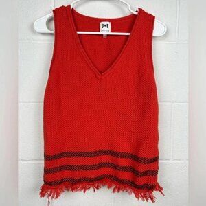 John & Jenn Orange Crochet Sleeveless size XS